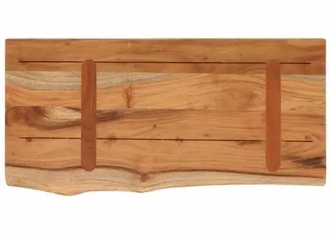 Raft perete 40x20x3,8 cm dreptunghiular lemn acacia margine vie - 5/5