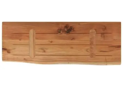 Raft perete 70x30x3,8 cm dreptunghiular lemn acacia margine vie - 2/5