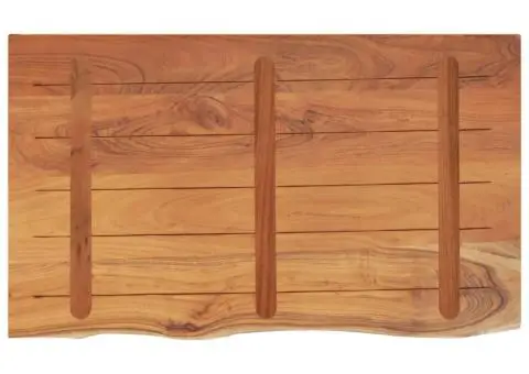 Blat de baie, 90x60x3,8 cm, dreptunghiular, lemn masiv acacia - 5/5