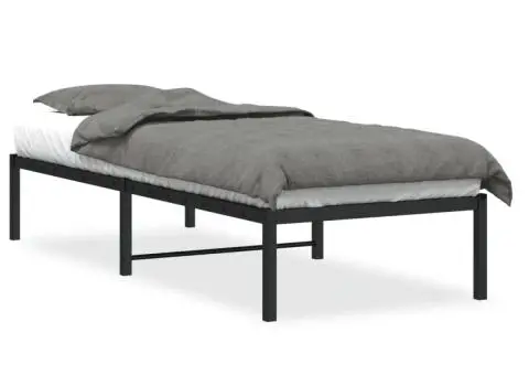 Cadru pat metalic, negru, 80x200 cm - 2/5