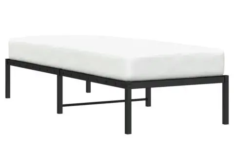 Cadru pat metalic, negru, 80x200 cm - 3/5