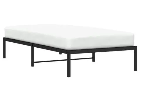 Cadru pat metalic, negru, 100x200 cm - 3/5