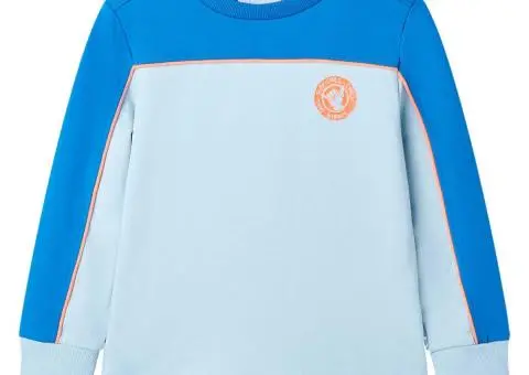 Bluzon pentru copii, albastru aprins și albastru deschis, 104 - 1/5