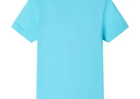 Tricou pentru copii cu mâneci scurte, turcoaz, 104 - 2/5