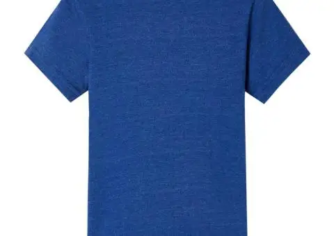 Tricou pentru copii, albastru închis melanj, 128 - 2/5