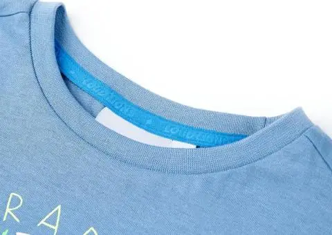 Tricou pentru copii, albastru mediu, 104 - 3/5