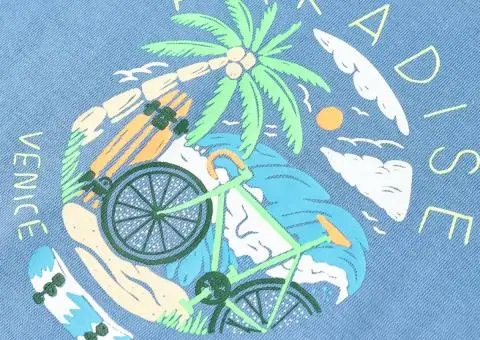 Tricou pentru copii, albastru mediu, 104 - 4/5