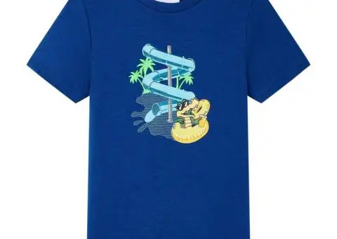 Tricou pentru copii, albastru închis, 116 - 1/5