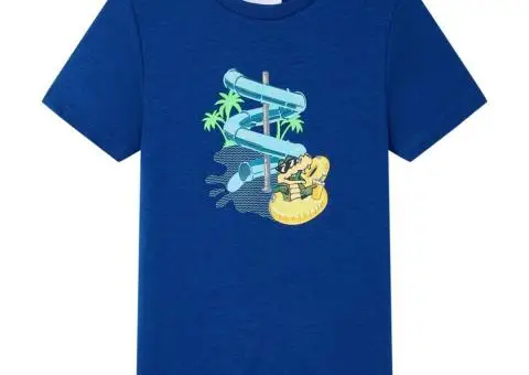 Tricou pentru copii, albastru închis, 92 - 1/5