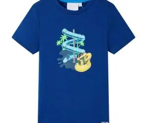 Tricou pentru copii, albastru închis, 92