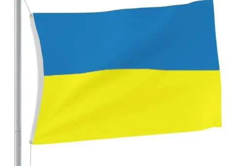 Steagul Ucrainei cu ocheți din alamă, 90x150 cm - 3/4