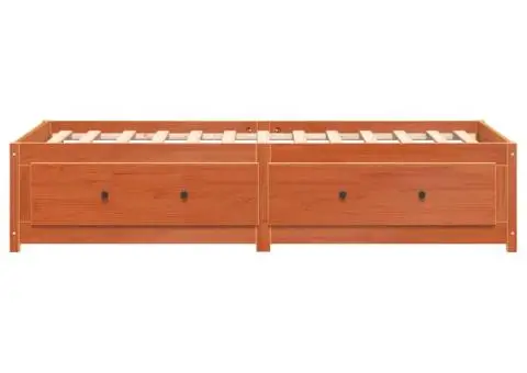 Pat de zi fără saltea, maro ceruit, 90x200 cm, lemn masiv pin - 5/5