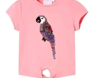 Tricou pentru copii, roz fosforescent, 128