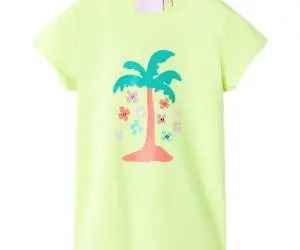 Tricou pentru copii, galben neon, 116