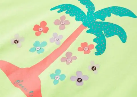 Tricou pentru copii, galben neon, 116 - 4/5