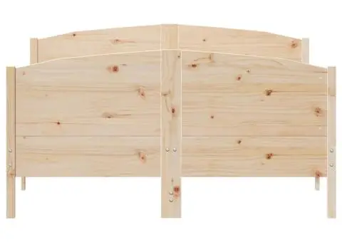 Cadru de pat fără saltea, 160x200 cm, lemn masiv pin - 4/5