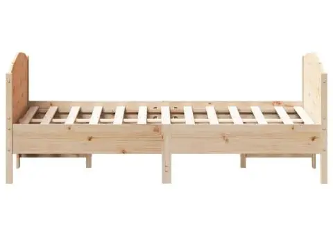 Cadru de pat fără saltea, 160x200 cm, lemn masiv pin - 5/5