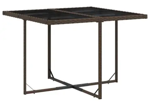 Set mobilier de grădină cu perne, 9 piese, maro, poliratan - 4/5