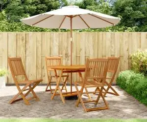 vidaXL Set mobilier de grădină, 5 piese, lemn masiv de acacia