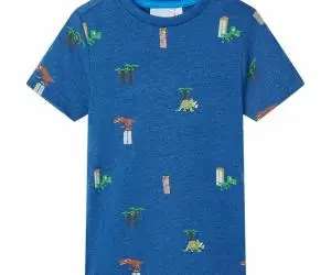 Tricou pentru copii, albastru închis melanj, 140