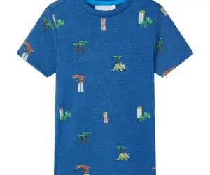 Tricou pentru copii, albastru închis melanj, 116