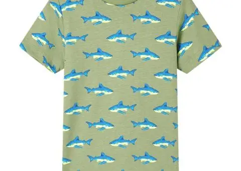 Tricou pentru copii, kaki deschis, 92 - 1/5