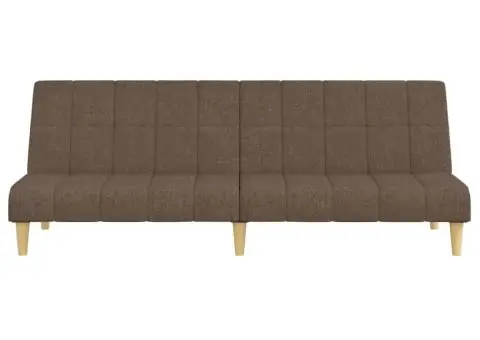 Canapea extensibilă cu 2 locuri, gri taupe, material textil - 5/5