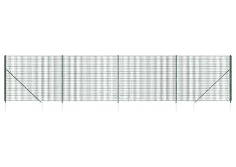 Gard plasă de sârmă cu țăruși de fixare, verde, 1,4x10 m - 2/5