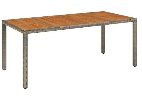 Set mobilier de grădină cu perne, 7 piese, gri, poliratan - 4/5