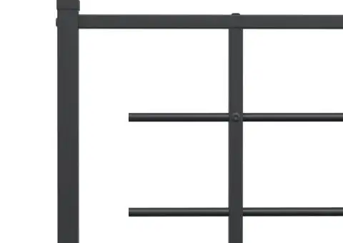 Tăblie de pat metalică, negru, 140 cm - 5/5