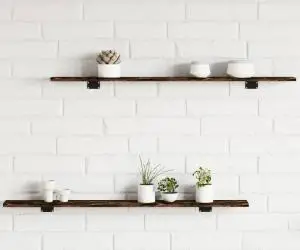 vidaXL Rafturi perete 4 buc. stejar fumuriu 100x10x1,5cm lemn compozit