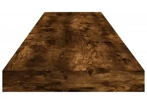 Rafturi perete 4 buc. stejar fumuriu 100x10x1,5cm lemn compozit - 5/5