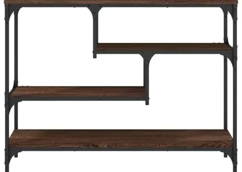 Măsuță consolă, stejar maro, 100x30x75 cm, lemn prelucrat - 5/5