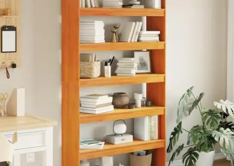 Bibliotecă/Separator cameră, 100x30x199,5 cm, lemn masiv pin - 1/5