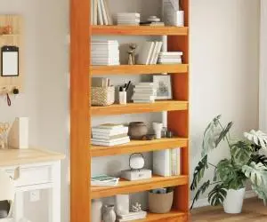 vidaXL Bibliotecă/Separator cameră, 100x30x199,5 cm, lemn masiv pin