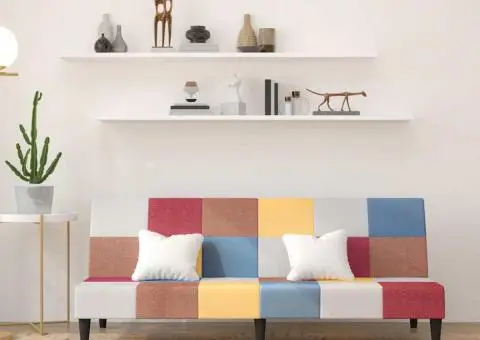 Canapea extensibilă cu 2 locuri, material textil - 1/5