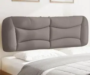 vidaXL Pernă pentru tăblie de pat, gri taupe, 160 cm, material textil