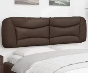 vidaXL Pernă pentru tăblie pat, maro, 180 cm, piele artificială