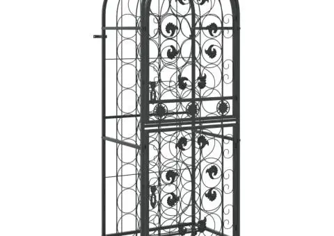 Suport sticle vin 41 de sticle, negru 45x36x120 cm fier forjat - 2/5