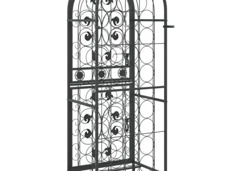 Suport sticle vin 41 de sticle, negru 45x36x120 cm fier forjat - 5/5