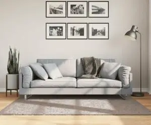 vidaXL Covor pufos "PAMPLONA" cu fire înalte, bej modern, 120x170 cm