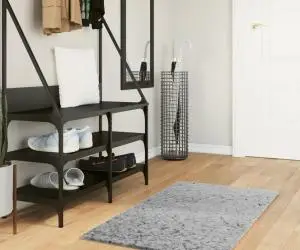 vidaXL Covor pufos "PAMPLONA" cu fire înalte, gri modern, 60x110 cm