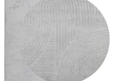 Covor "IZA" aspect scandinav, cu fire scurte, gri, 100x200 cm - 3/5