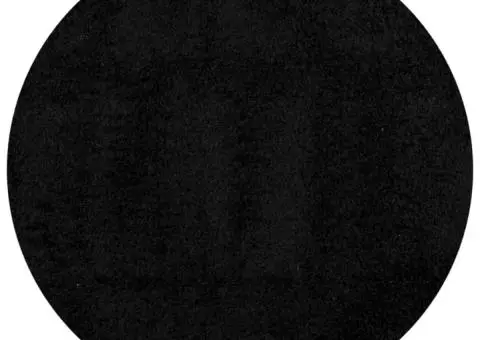 Covor pufos "PAMPLONA" cu fire înalte, negru modern, Ø 240 cm - 2/5