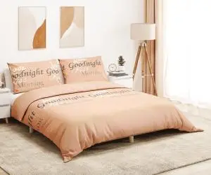 vidaXL Set cu husă de pilotă, roz, 140x200 cm, bumbac
