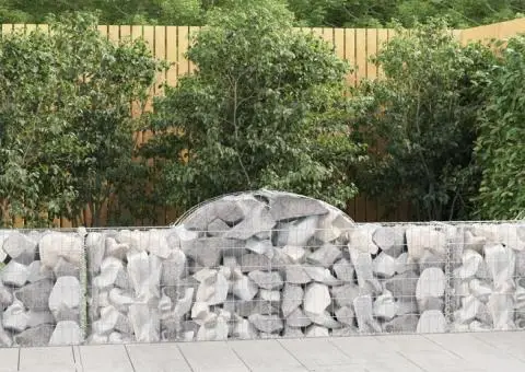 Coșuri gabion arcuite 2 buc, 200x30x60/80 cm, fier galvanizat - 1/5