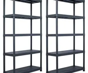 vidaXL Rafturi de depozitare 2 buc. negru 80x40x180 cm plastic 250 kg