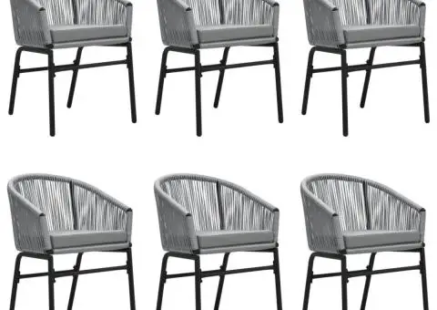 Set mobilier de grădină, 7 piese, gri - 3/5