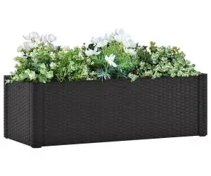 vidaXL Strat înălțat grădină sistem auto-udare, antracit, 100x43x33 cm