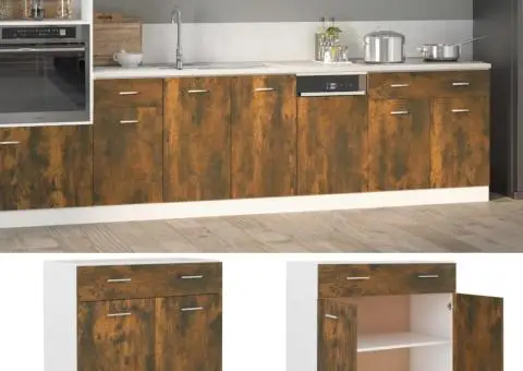 Dulap inferior cu sertar “Lyon”, stejar fumuriu - 1/5